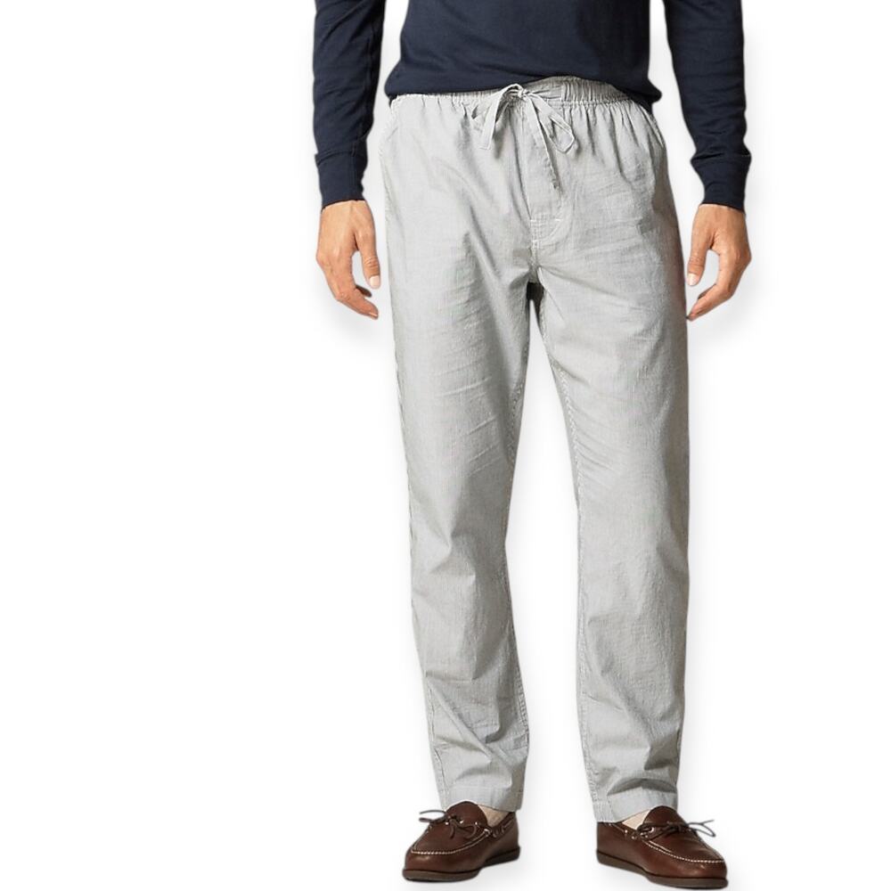 J. Crew Men’s Cotton Drawstring Pajama Pants Size Large Pull On Style Boxer Look
